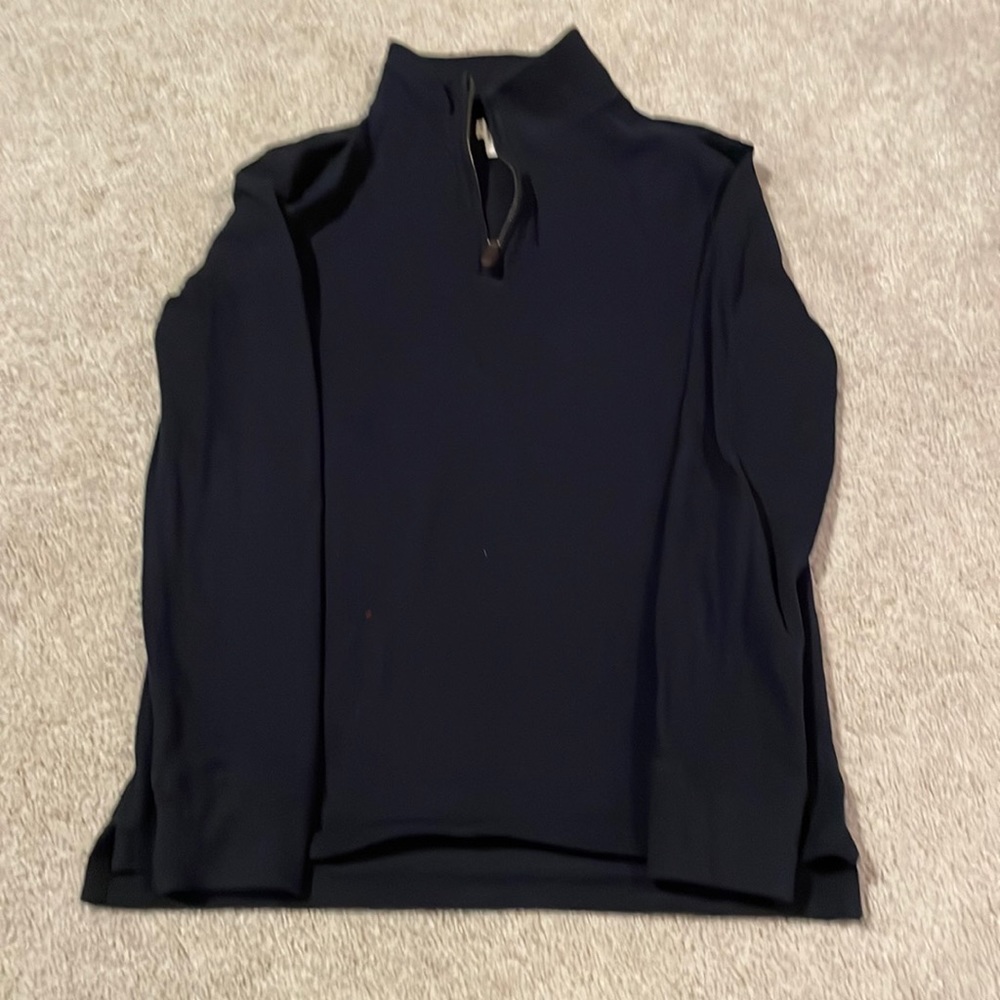 Boys size 12 crewcuts half zip blue suedes pop over shirt